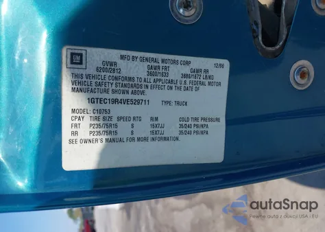 1997 GMC Sierra 1500 Sl Wideside z USA, uszkodzony, nr VIN 1GTEC19R4VE529711